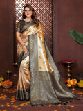 Aastha Fashion Mustard Tissue Silk Weaving Saree