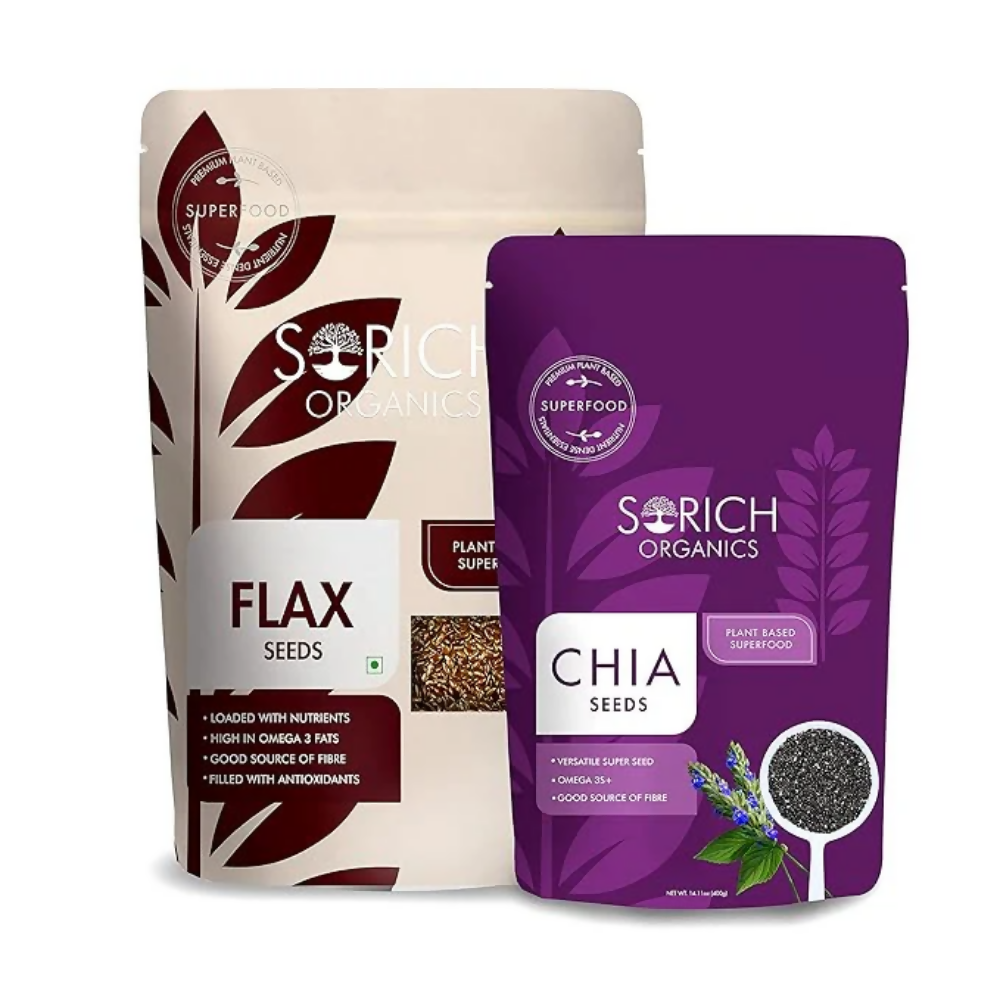 Sorich Organics Raw Chia Seeds and Flax Seeds