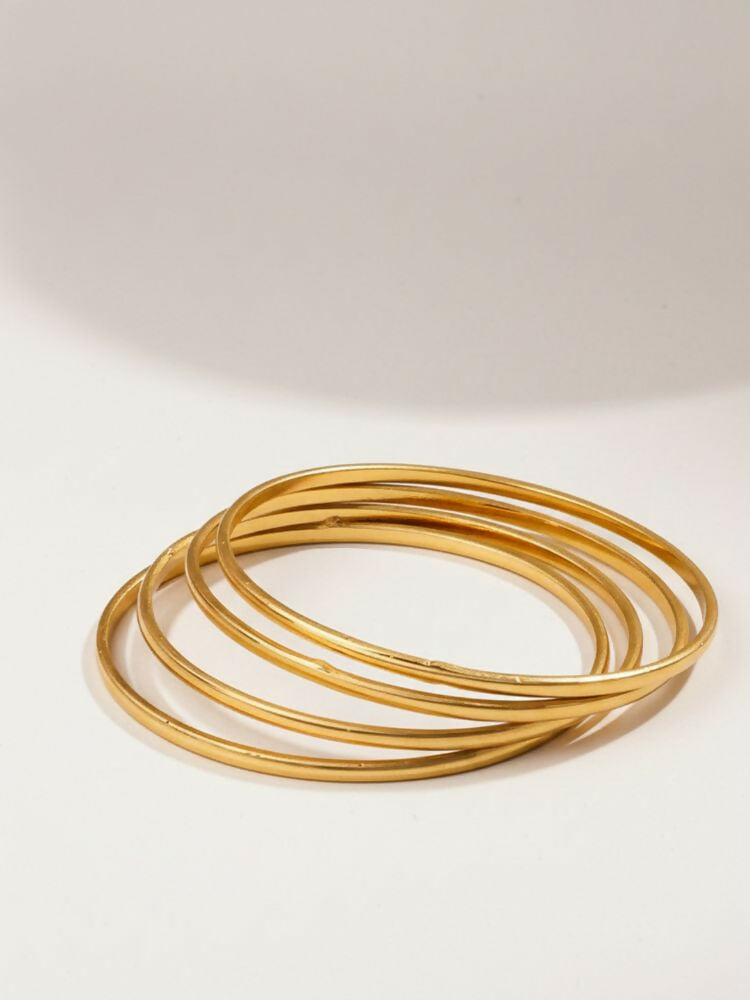 NVR Women Set of 4 Gold Plated Handcrafted Bangle