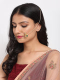 Kundan Nose Ring - Ruby Raang