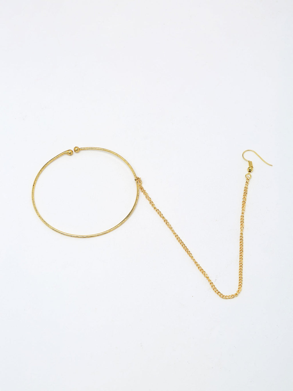 Golden Plated Nose Ring - Ruby Raang
