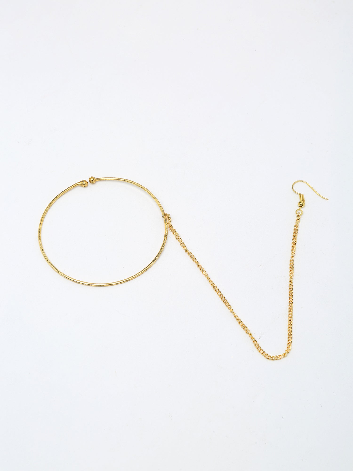 Golden Plated Nose Ring - Ruby Raang