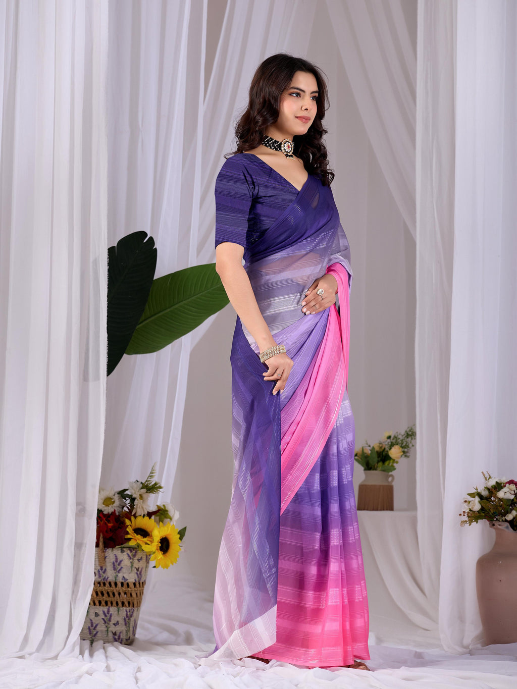 Aastha Fashion Multi Monsoon Printed Saree