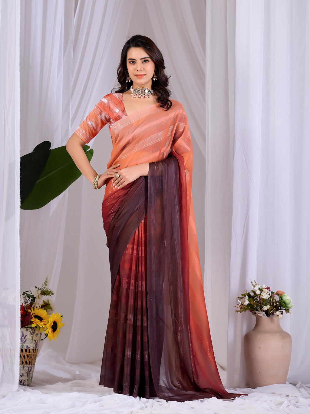 Aastha Fashion Multi Monsoon Printed Saree