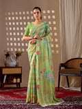 Aastha Fashion Pista Monsoon Printed Saree