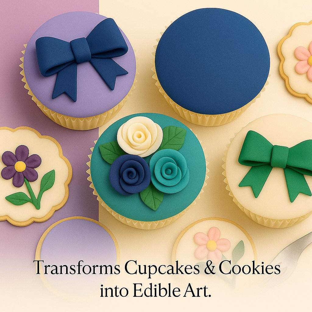 Confect Multipack of Lavender, Navy Blue, Teal and Skin Sugarpaste 15