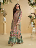 Aarshi Fashions Pink Heavy Crepe Digital Print Palazzo Suits
