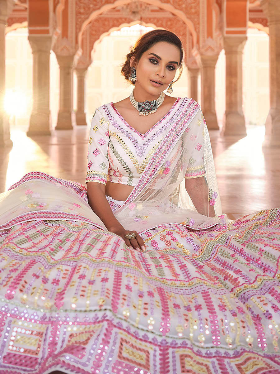 Myra Baby Pink Designer Hand work Lehenga