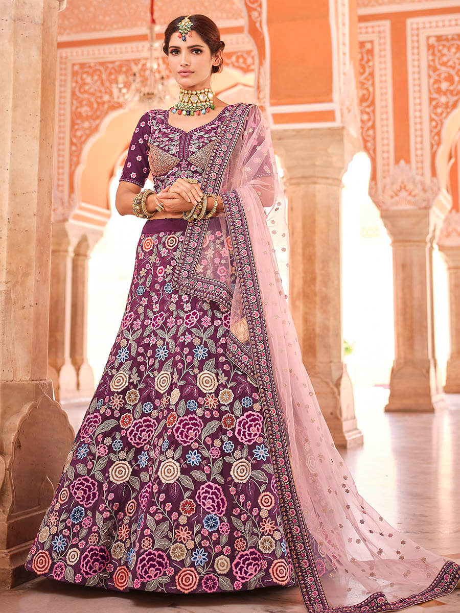 Myra Violet Designer Hand work Lehenga