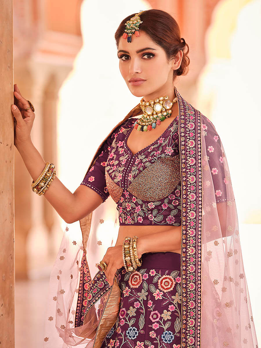 Myra Violet Designer Hand work Lehenga