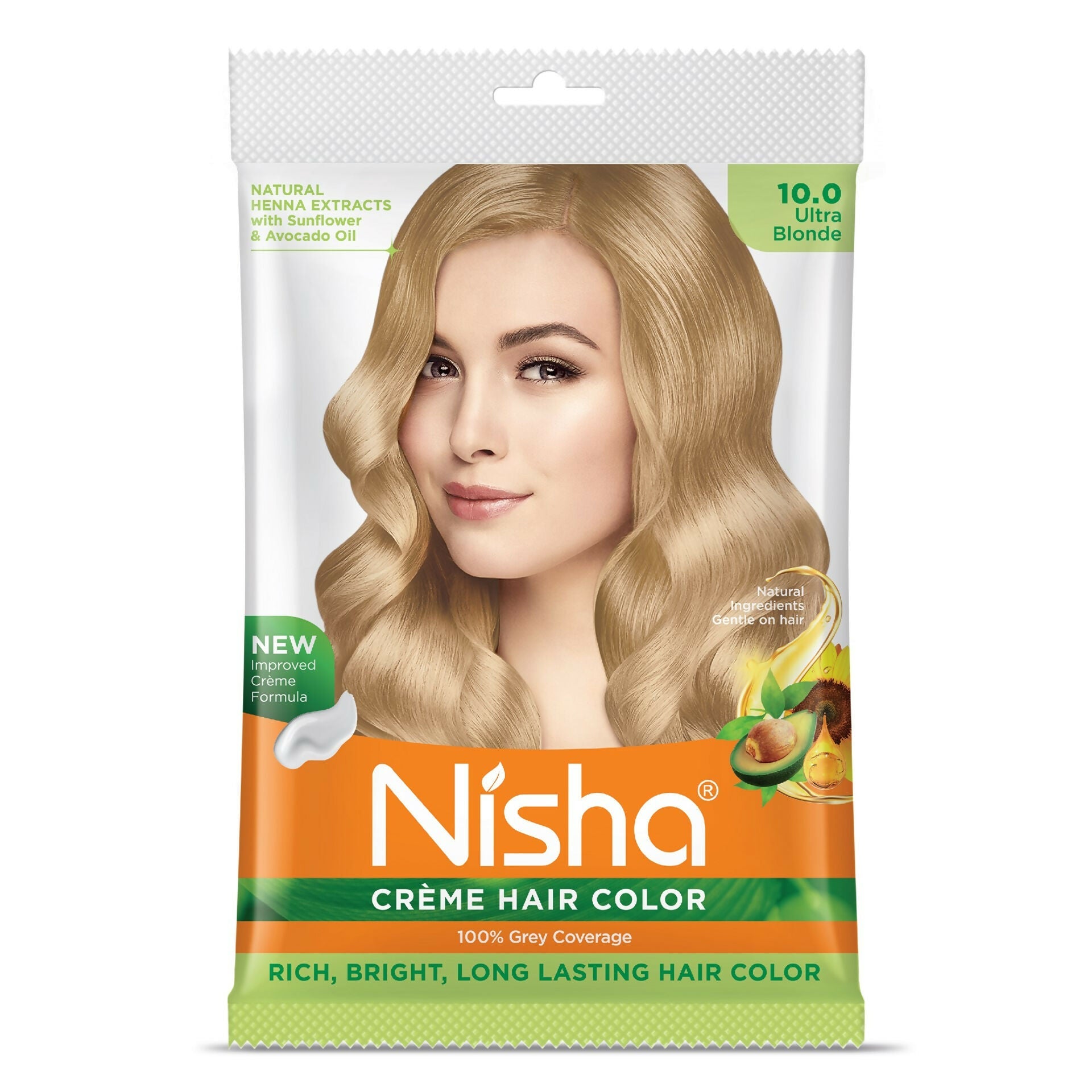 Nisha Creme Hair Color for Women - Ultra Blonde