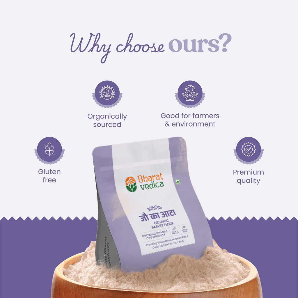 Bharat Vedica Organic Barley Flour | Stone-Ground & Fresh