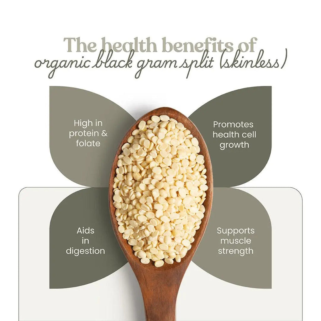 Bharat Vedica Organic Black Gram Split / Skinless - Organic Urad Dal