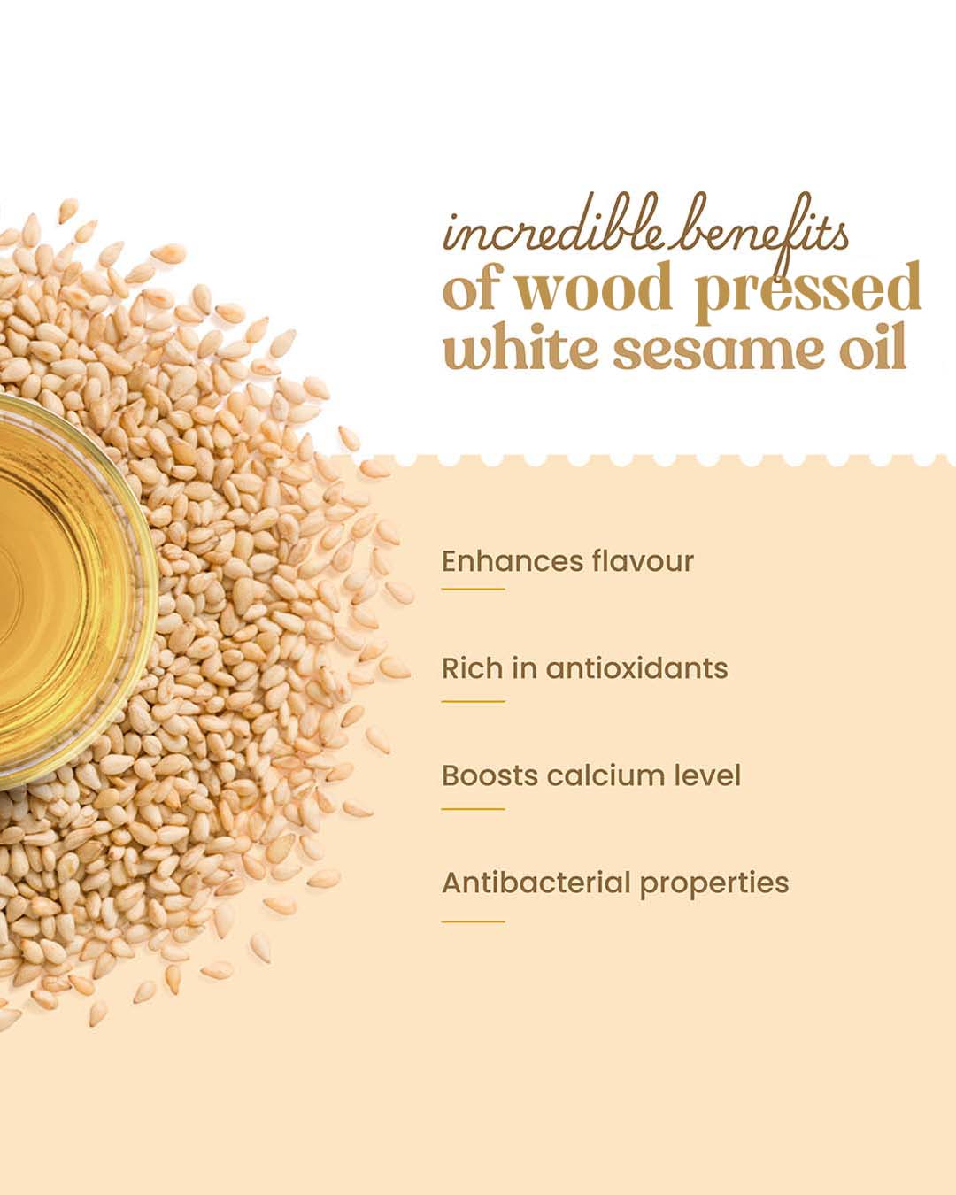 Bharat Vedica Organic Wood Pressed White Sesame Oil - Organic Wood Pressed Safed Til ka Tel