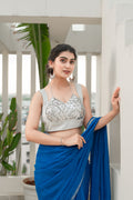 Amodini Designer Studio Women Embellished Sweetheart Neck Saree Blouse