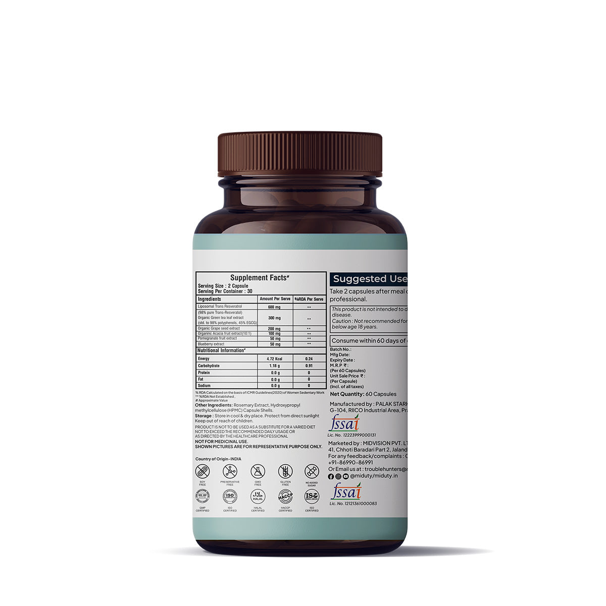 Miduty by Palak Notes Stop Aging Capsules