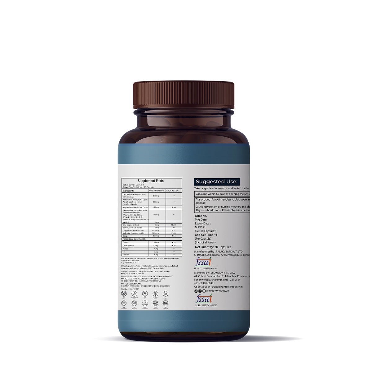 Miduty by Palak Notes Multivitamin One Per Day Capsules