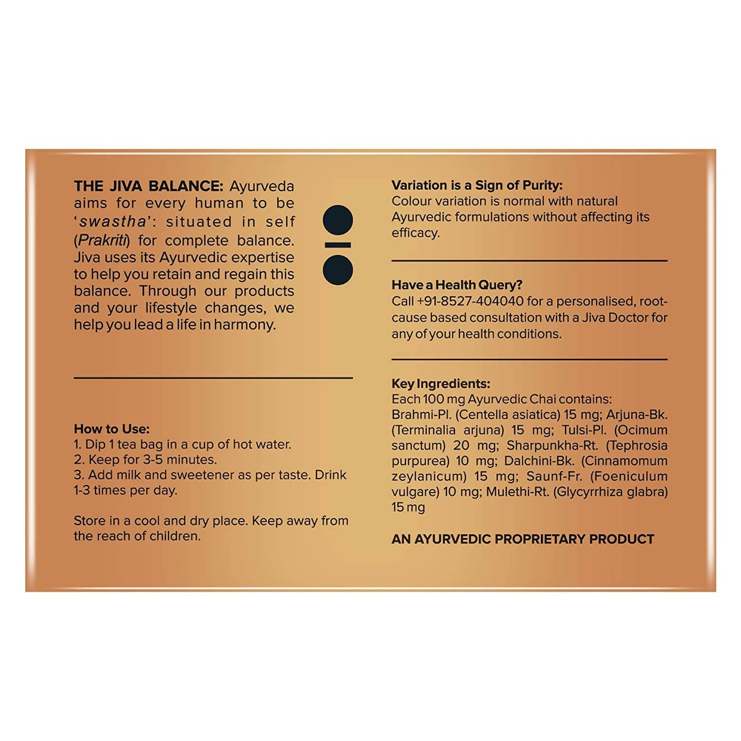 Jiva Ayurveda Ayurvedic Chai