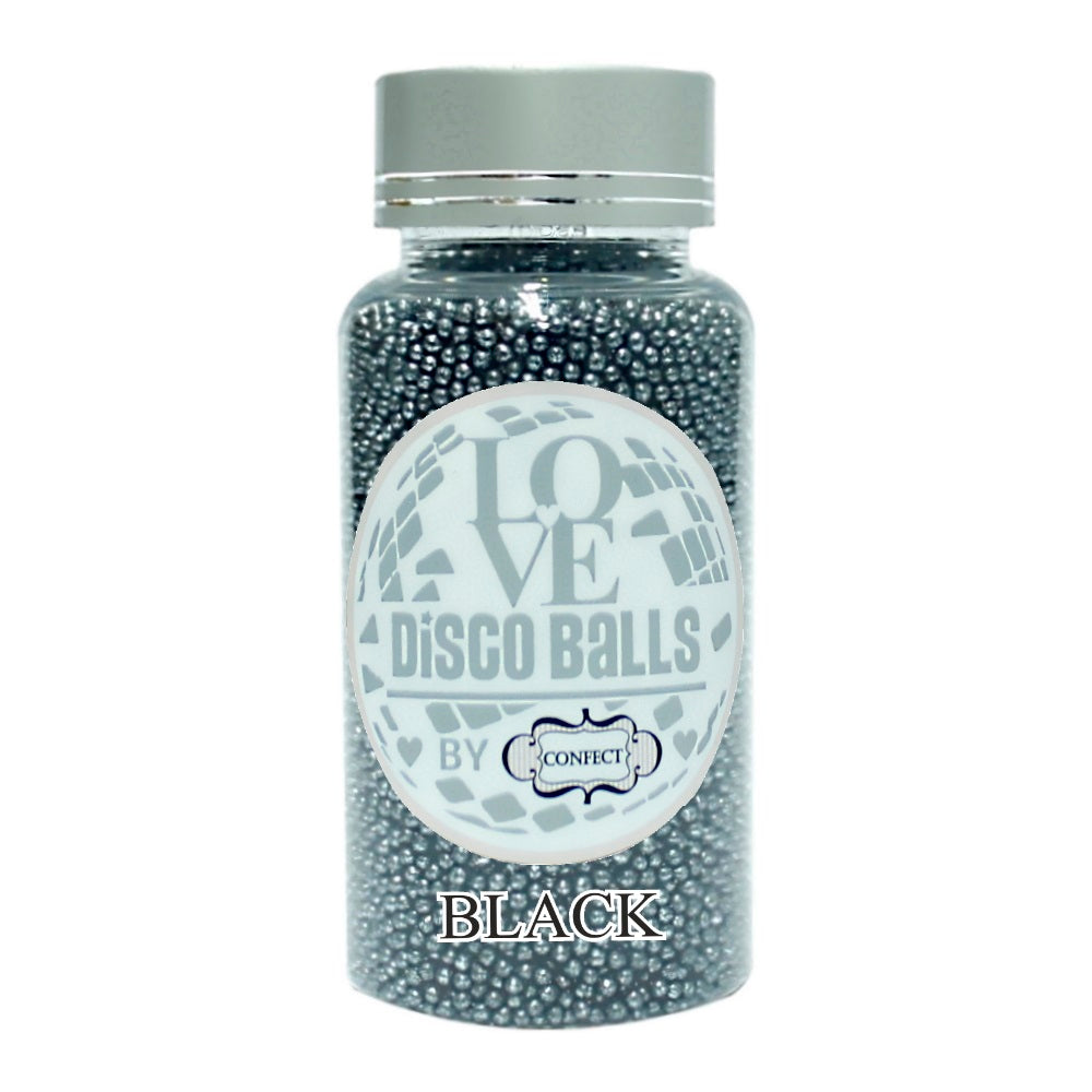 Confect Black Disco Balls Sprinkles 2 MM