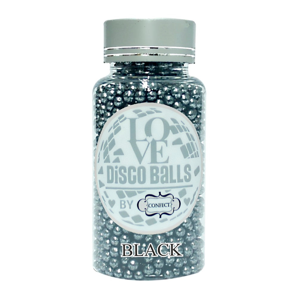 Confect Black Disco Balls Sprinkles 4 MM