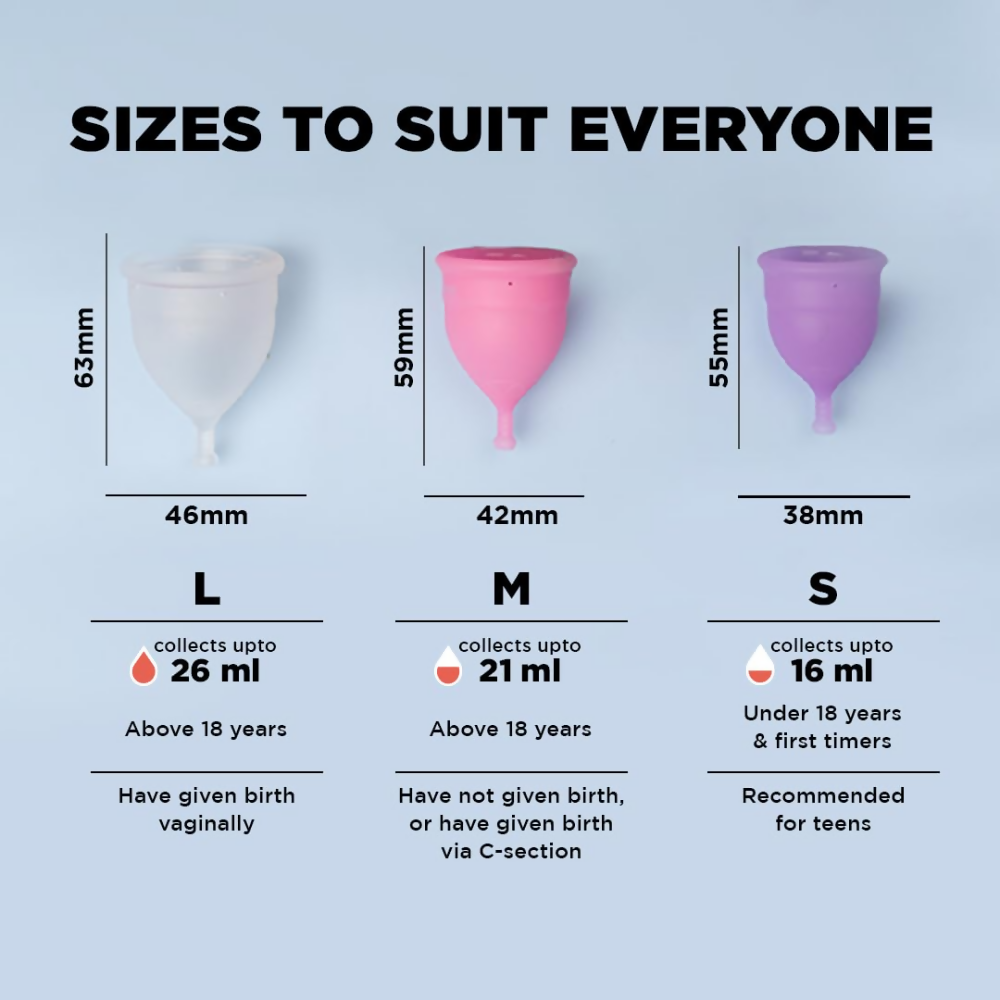 Pee Safe Menstrual Cup Medium + Large