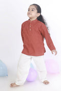 Breathables Kids Cotton Night Suit – Red Polka Dot Kurta & Pyjama Co-Ord Set For Boys & Girls