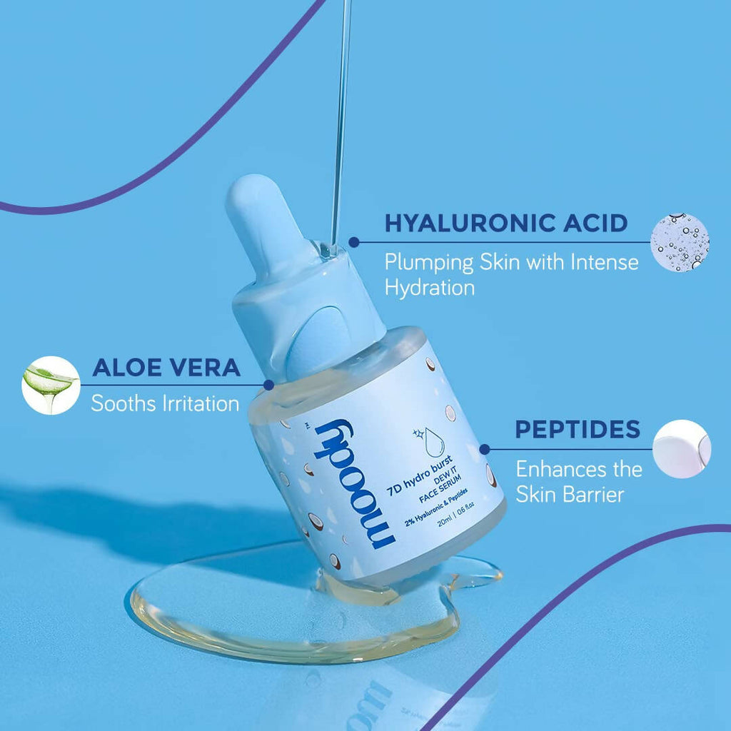 Moody 7D Hydro Burst Face Serum with 2% Hyaluronic & Peptides