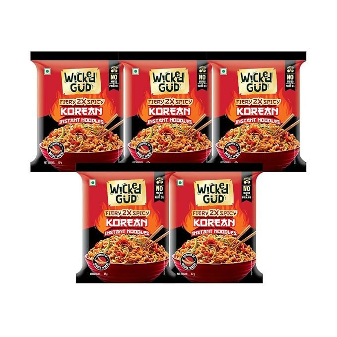 WickedGud Korean Instant Noodles Fiery 2X Spicy