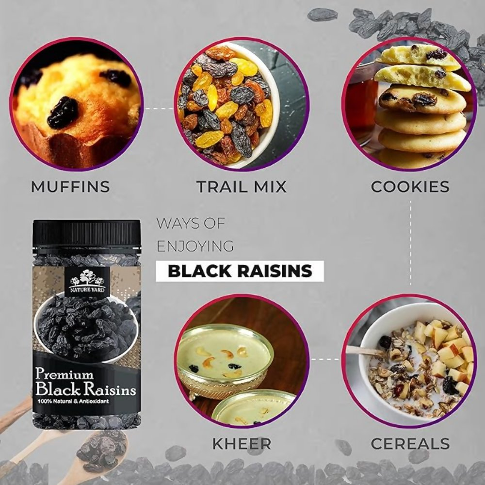 Nature Yard Black Raisins Seedless/kali kismis/kishmish dry fruit