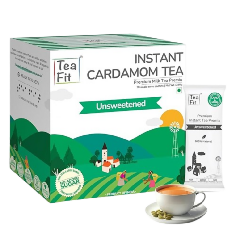 TeaFit Premium NO SUGAR Instant Cardamom Tea Premix