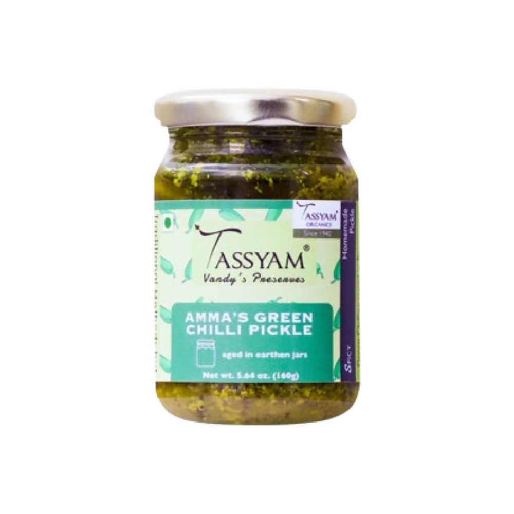 Tassyam Organics Green Chilli Pickle