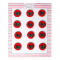 Confect Red Medallions | Edible Christmas Topper