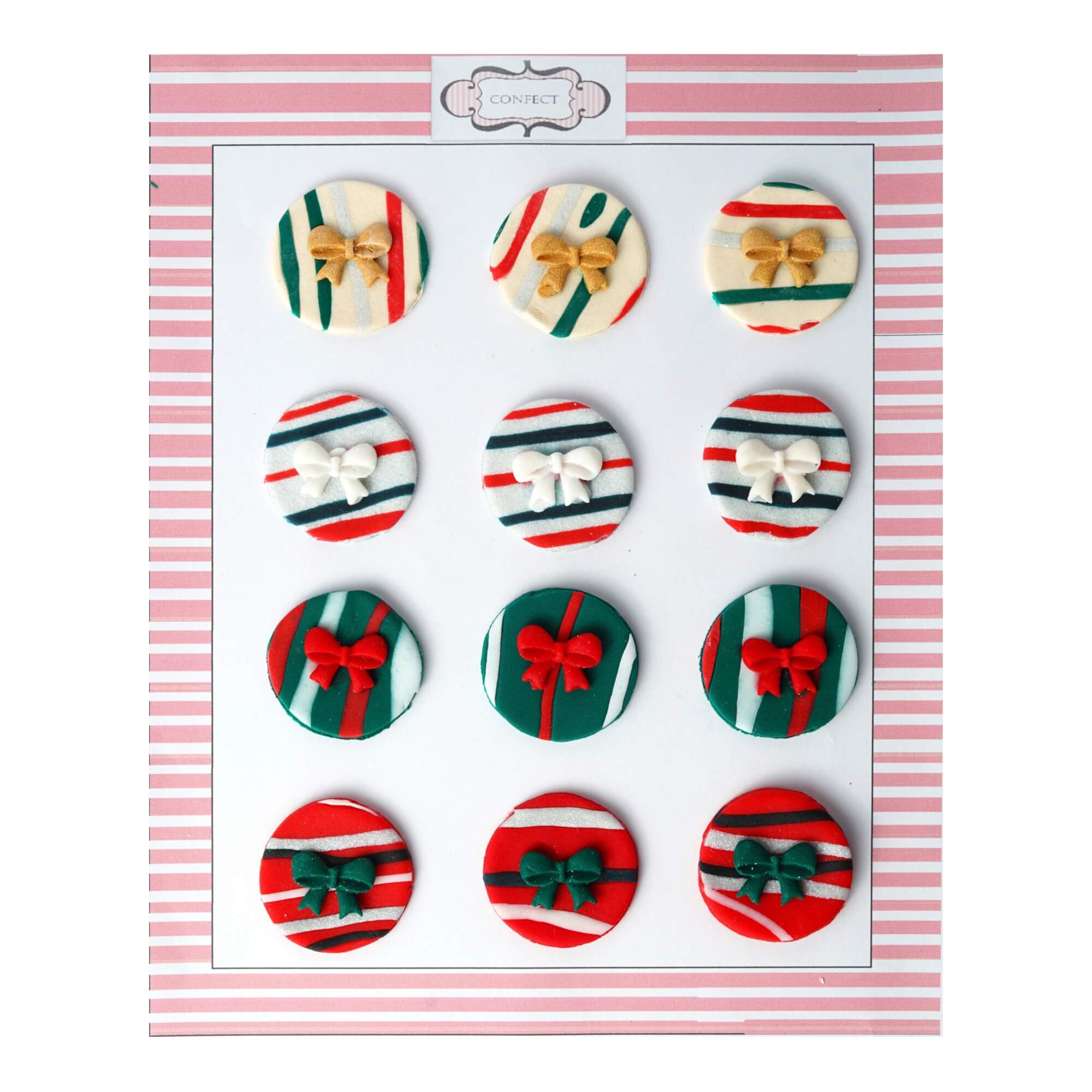 Confect Assorted Medallions | Edible Christmas Topper