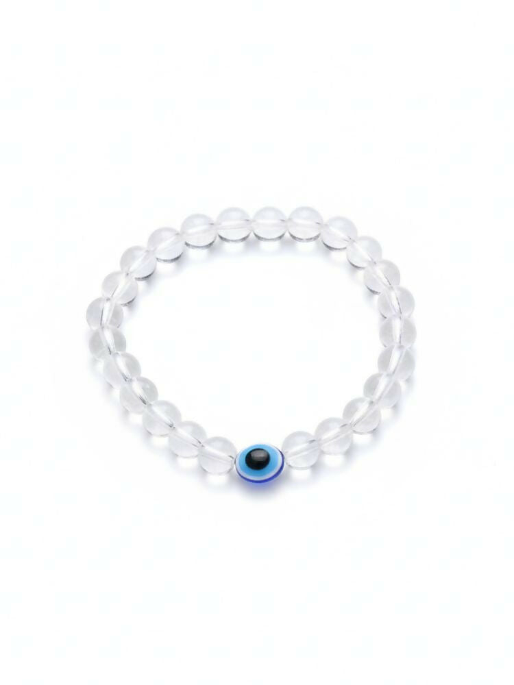 NVR White Crystal Evil Eye Bracelet for Men & Women