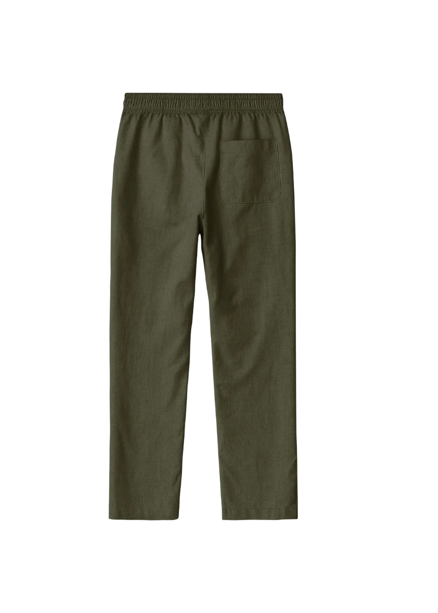 Fabmade Olive Green Cotton Linen Pajama For Men