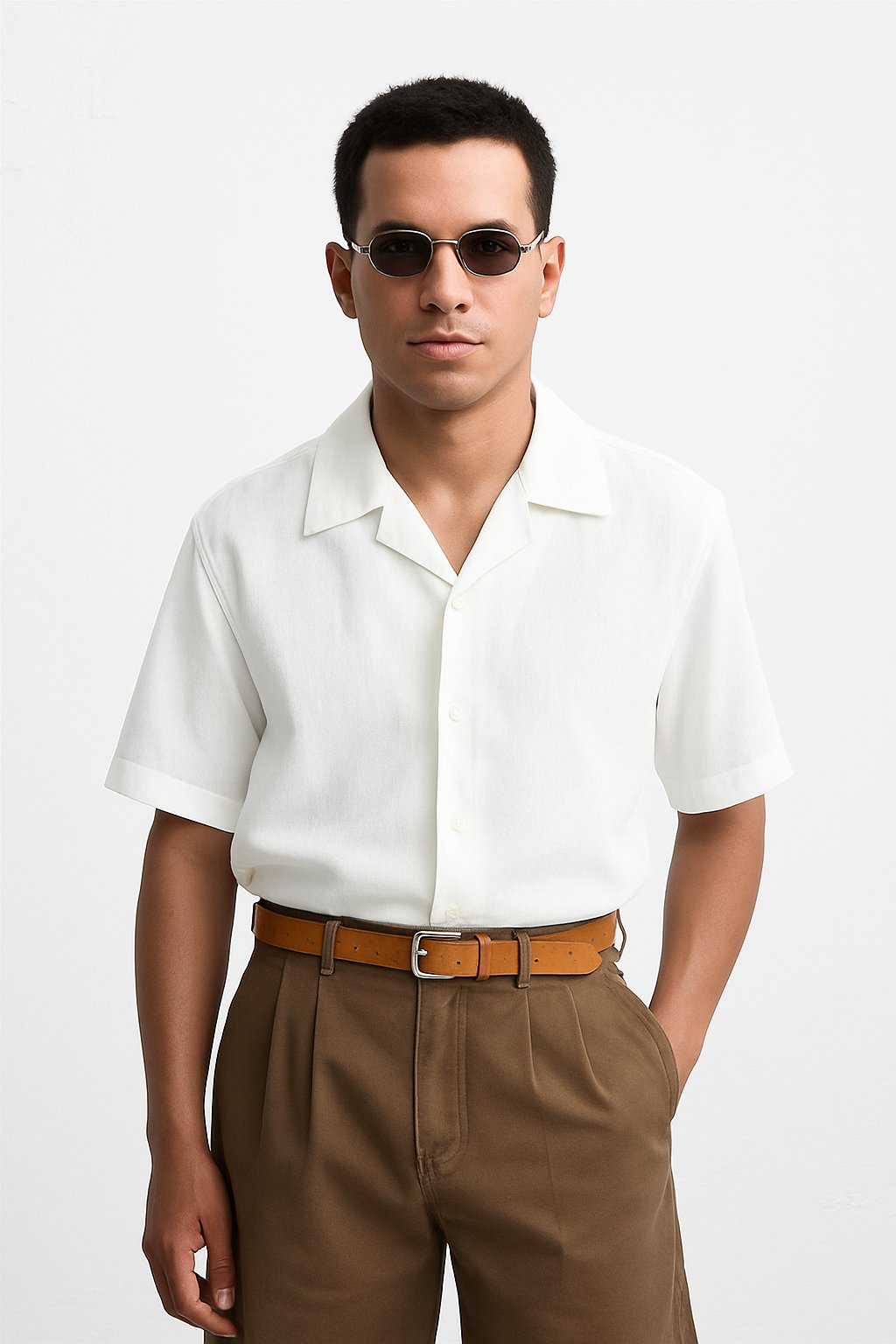 Fabmade Men’S White Cotton Shirt