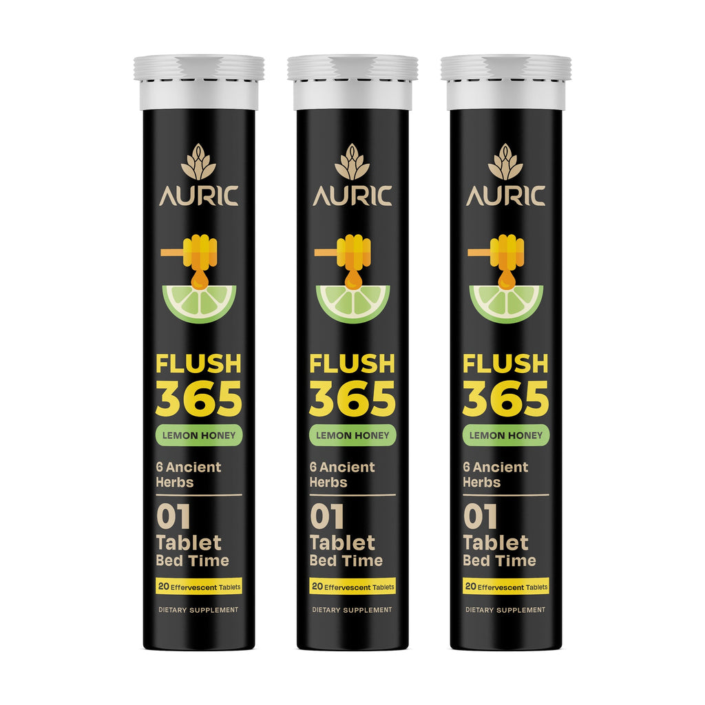 Auric Flush365 Tablets | Honey Lemon Flavour