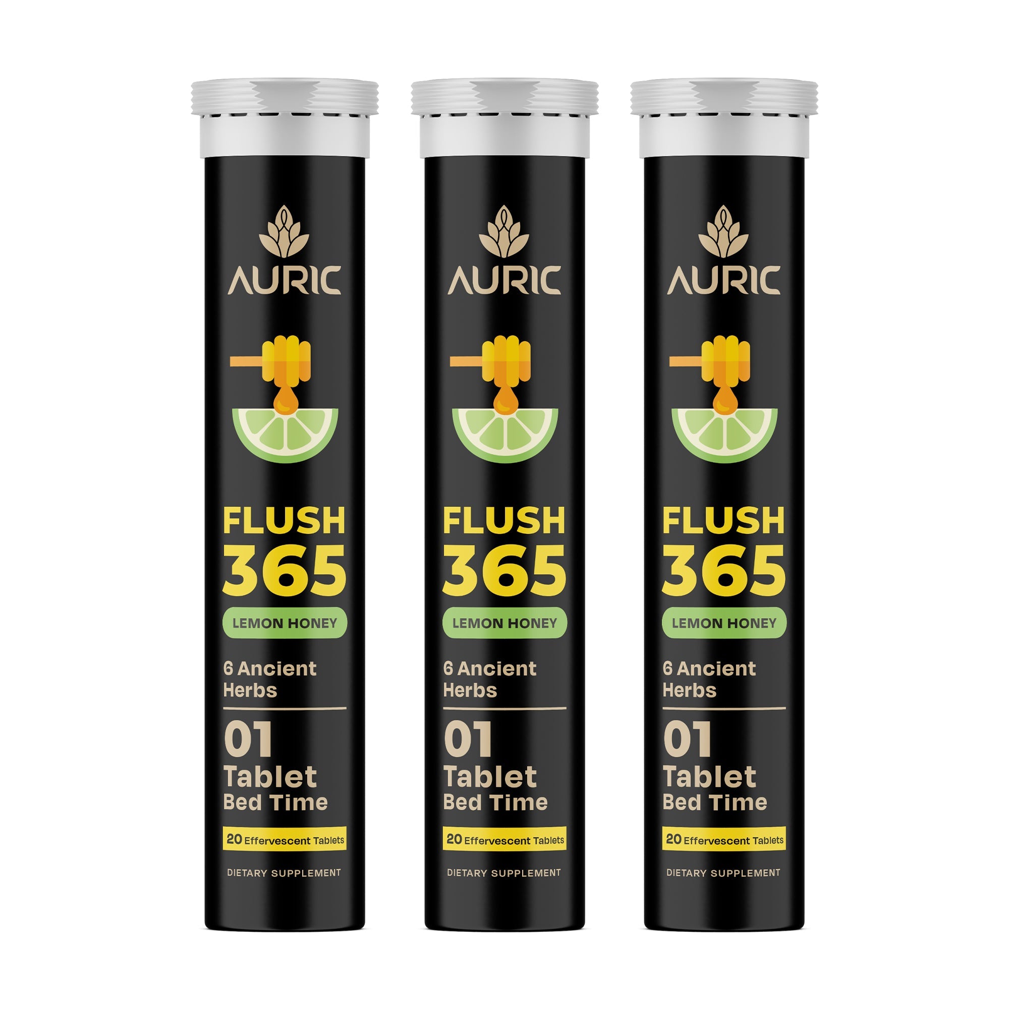 Auric Flush365 Tablets | Honey Lemon Flavour