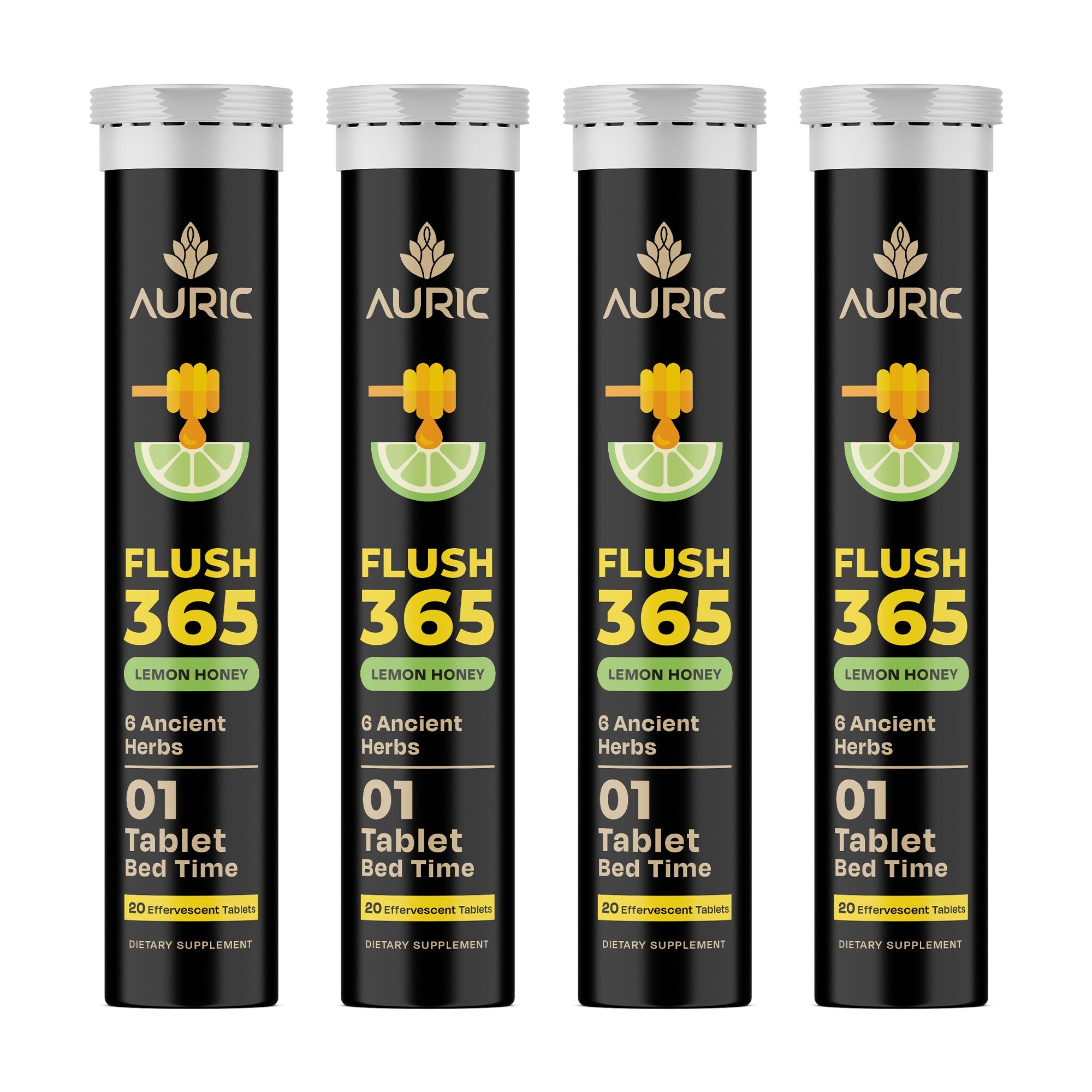 Auric Flush365 Tablets | Honey Lemon Flavour