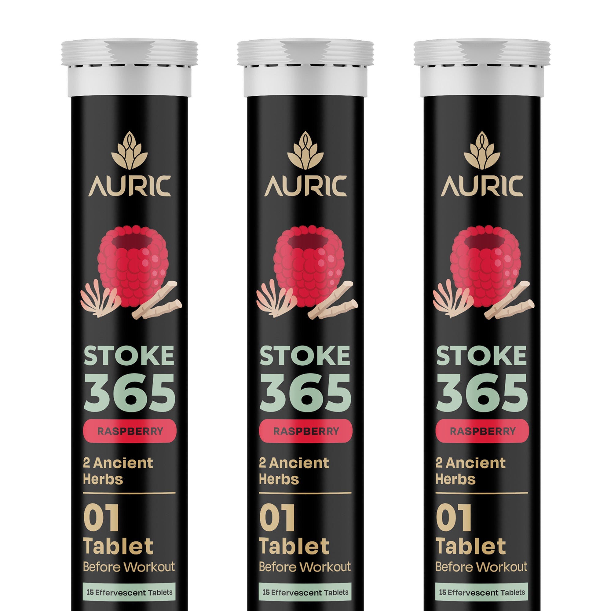 Auric STOKE365 Effervescent Tablets | Raspberry Flavour
