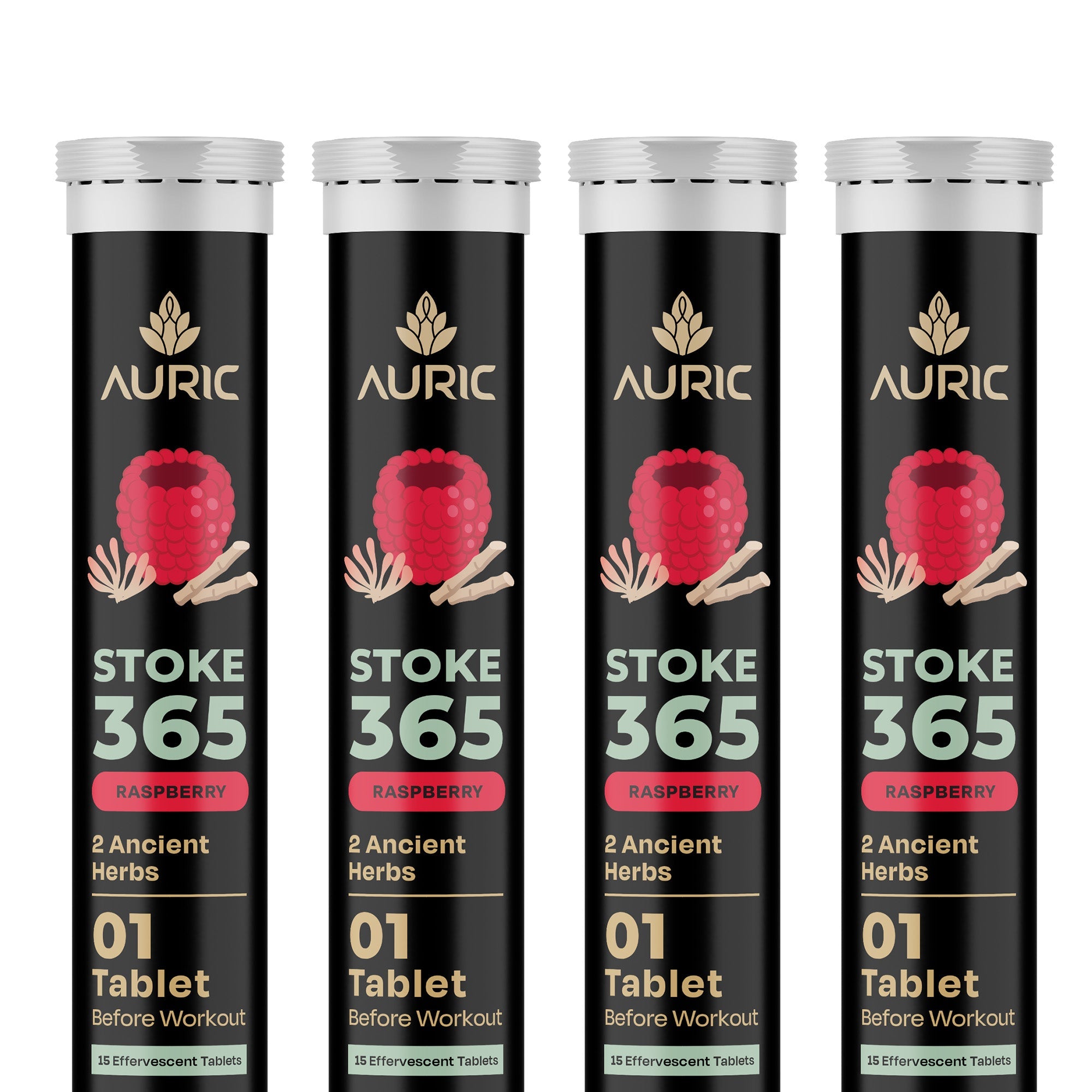 Auric STOKE365 Effervescent Tablets | Raspberry Flavour