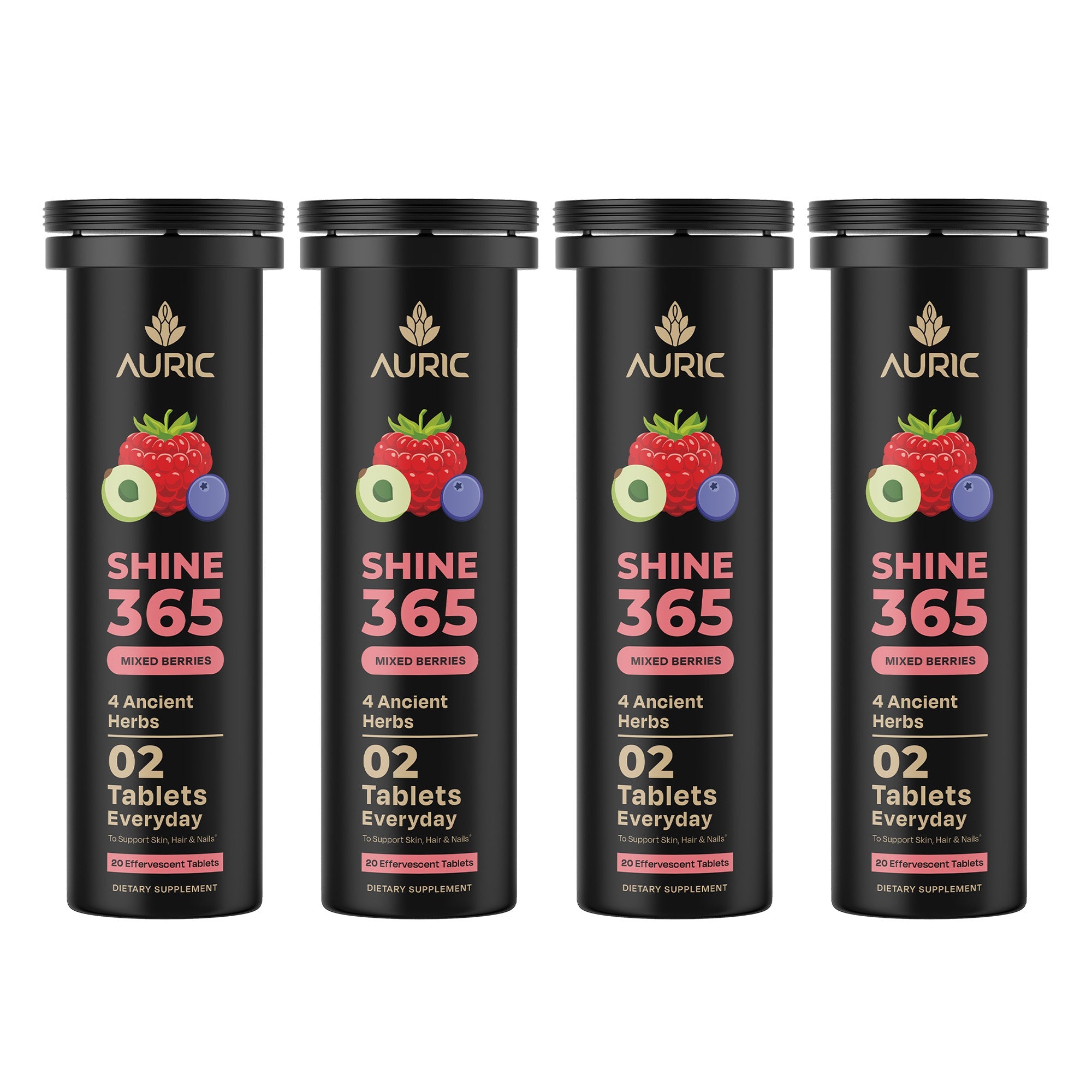 Auric Shine 365 Effervescent Tablets | Mixed Berries Flavour