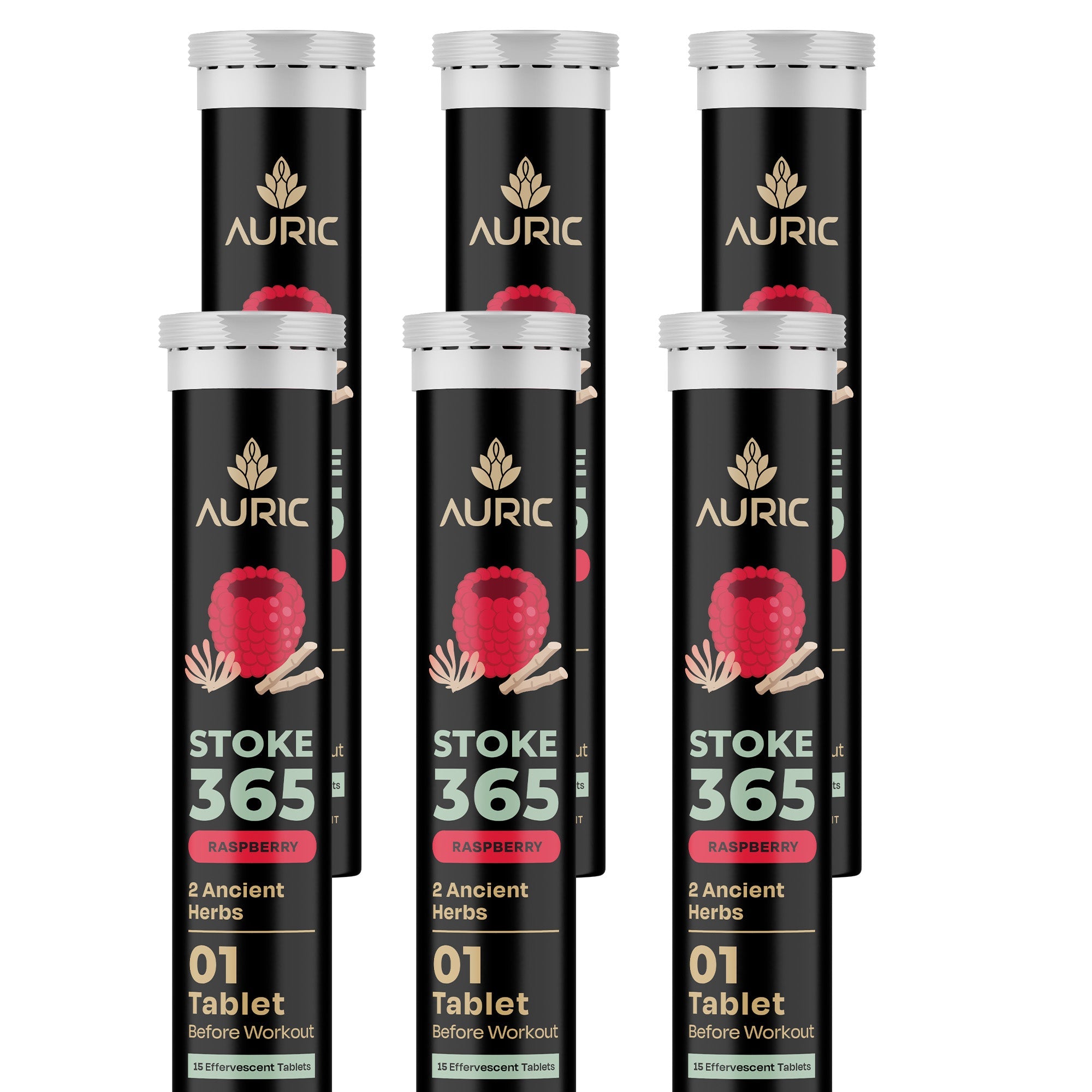 Auric STOKE365 Effervescent Tablets | Raspberry Flavour