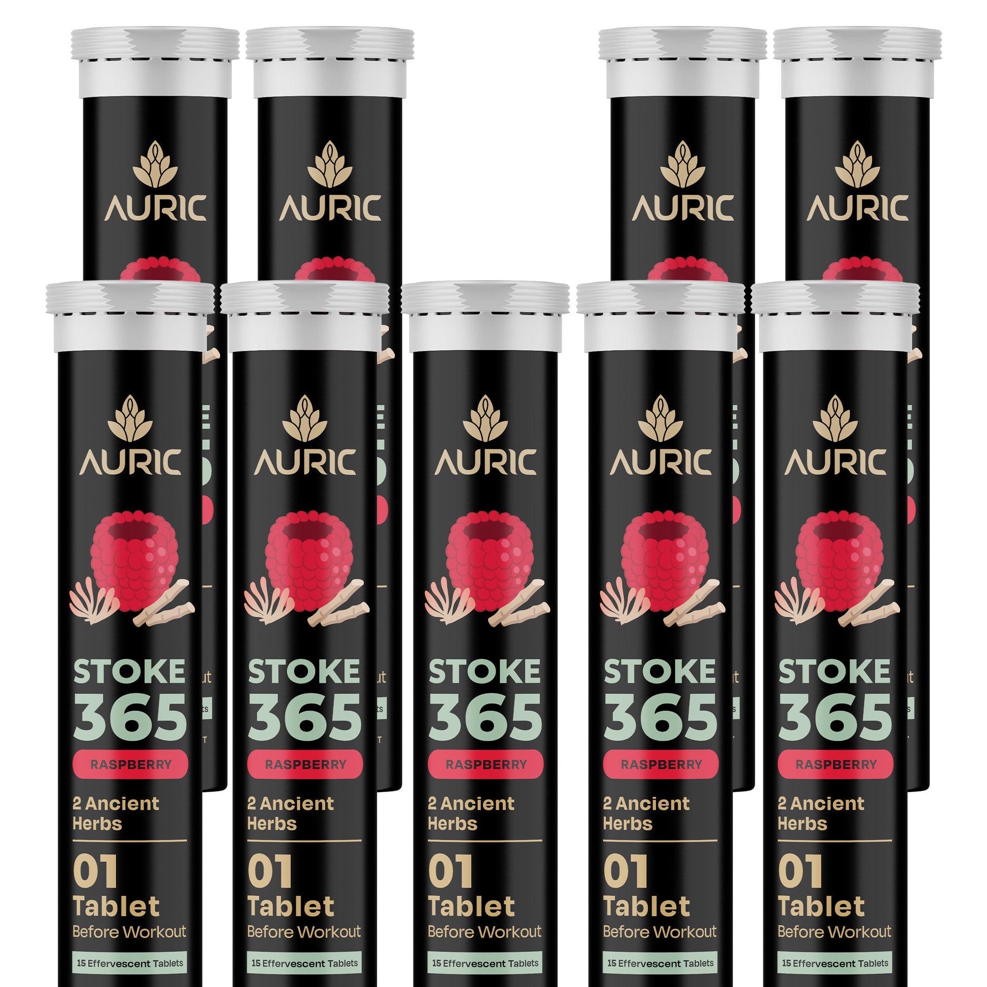 Auric STOKE365 Effervescent Tablets | Raspberry Flavour
