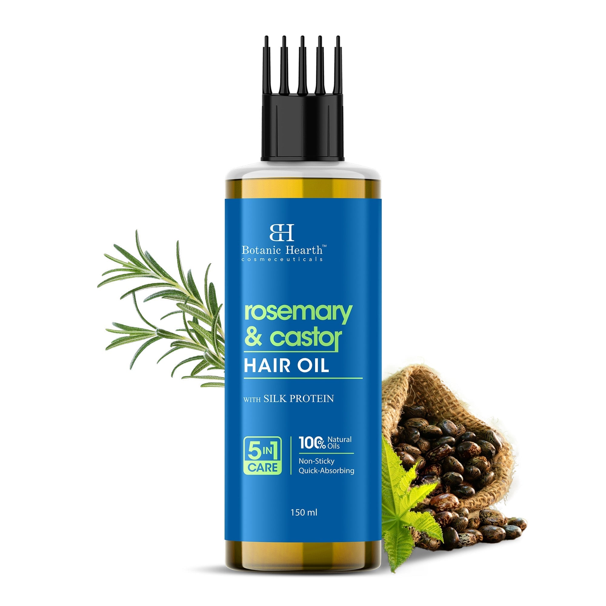 Botanic Hearth 100% Pure Rosemary Castor Oil for Hair Growth