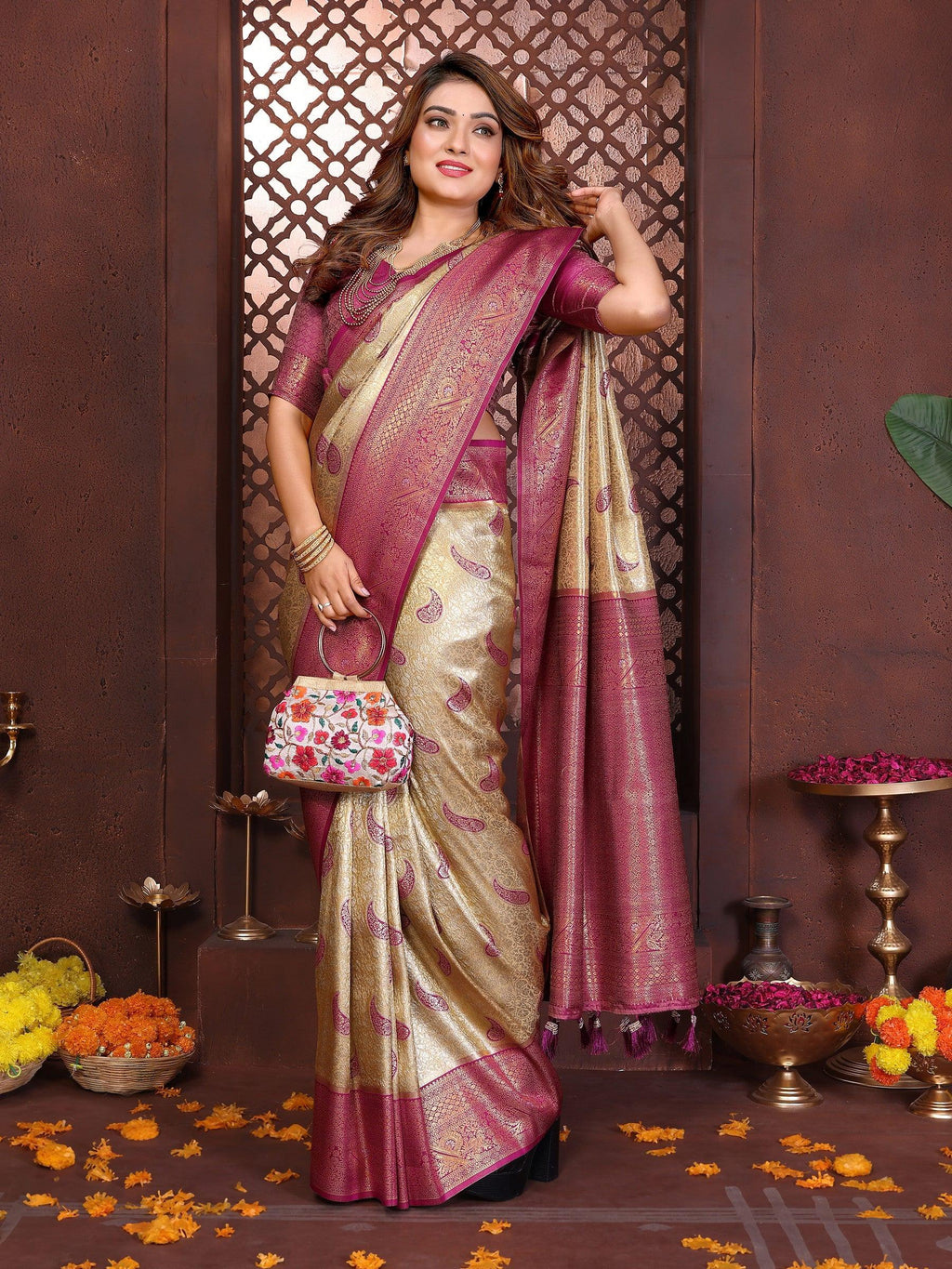 Anaita Banarasi Tissue Silk Saree