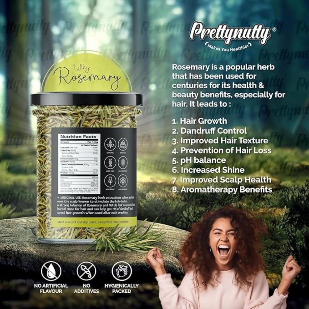 Pretty Nutty 100% Natural Rosemary Dried Leaves