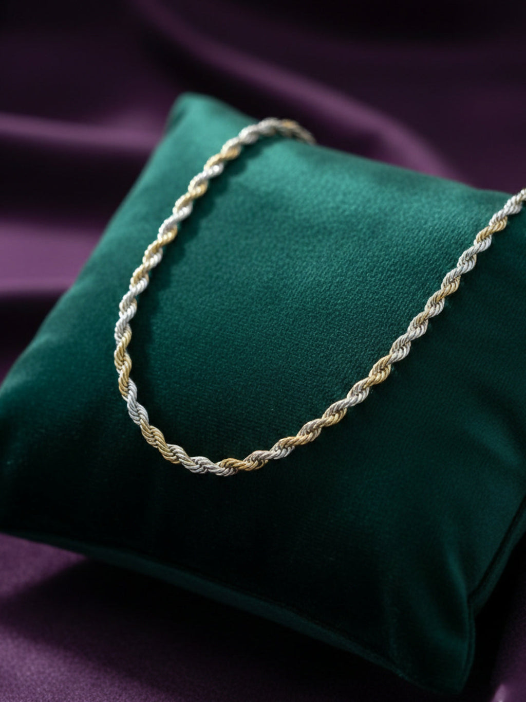 NVR Men's Handcrafted Rhodium Plated Chain