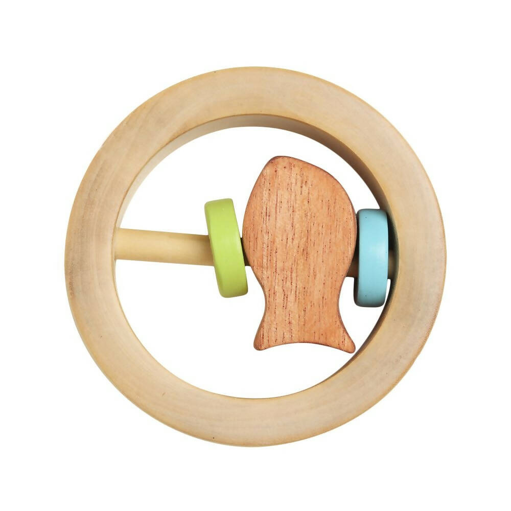 Matoyi Wooden Baby Rattle Cum Teether