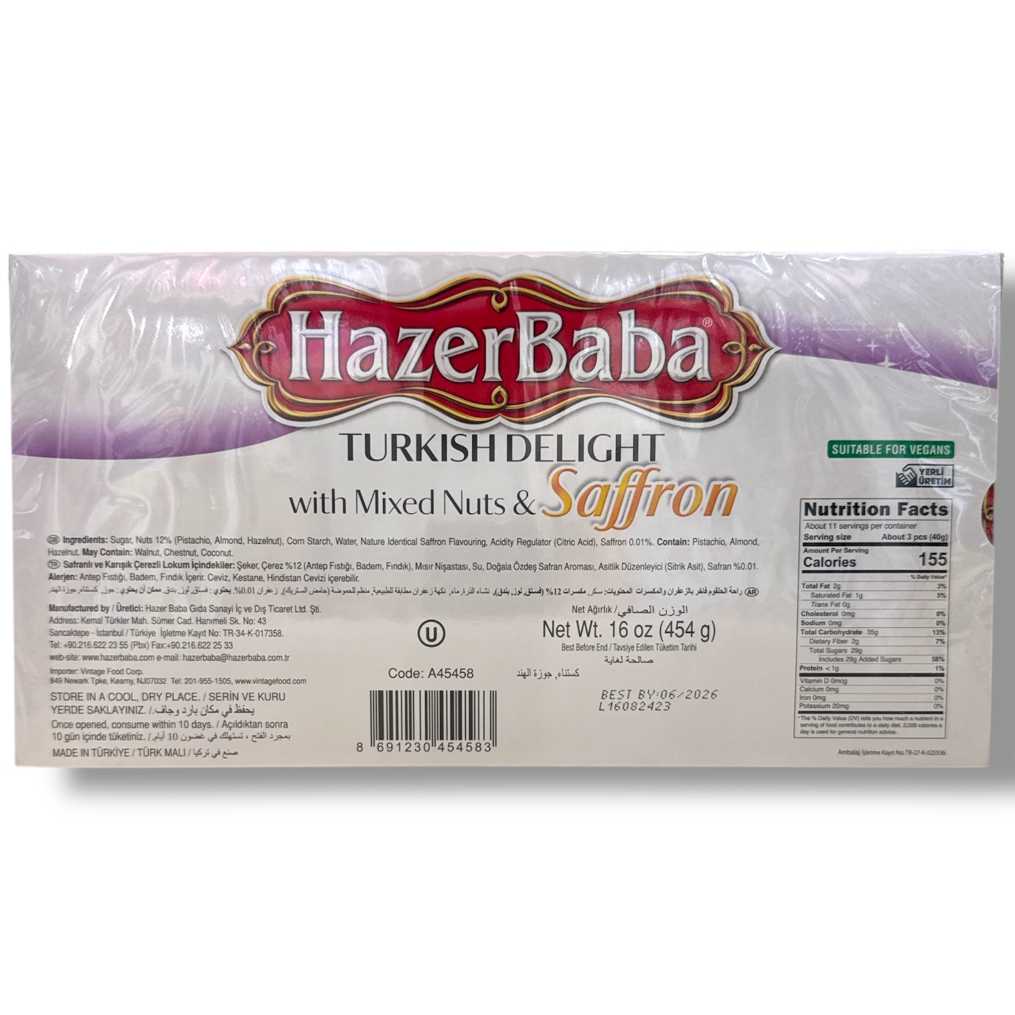 HazerBaba Turkish Delight Sour Cherry